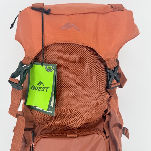 Quest 65L New with Tags Internal Frame Backpack Orange Hiking Camping Gear - Picture 2 of 13